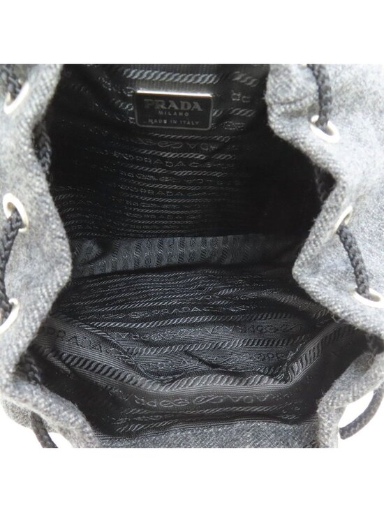 Prada Logo Backpack Wool main image 9